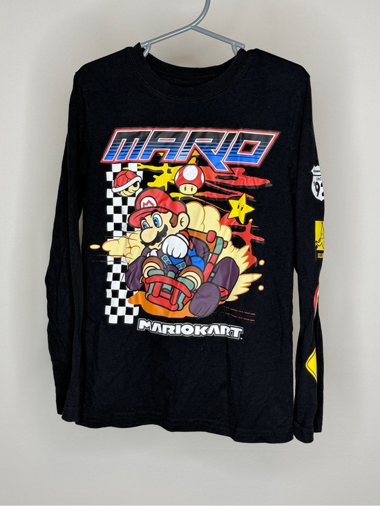 Hybrid Apparel Other - Boys' Super Mario Kart Long Sleeve Graphic T-Shirt - Black size kids xs